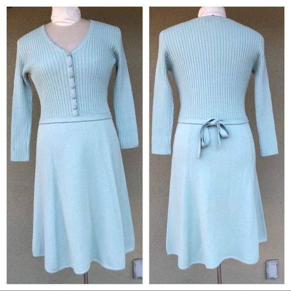 vintage baby blue dress